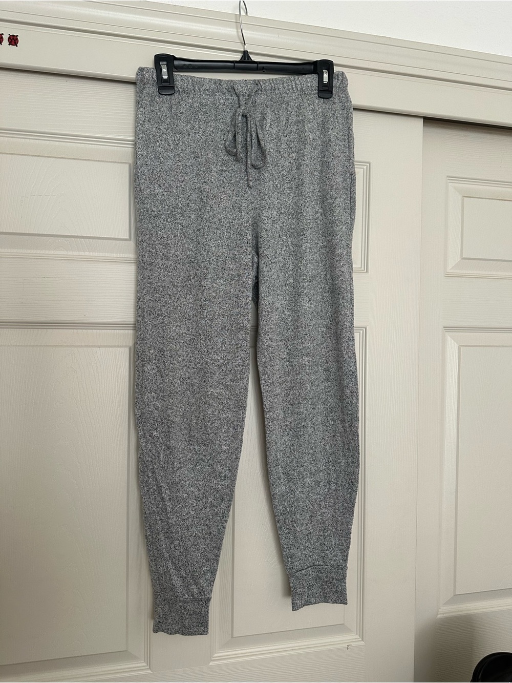 Soft Heather Gray Knit Jogger Pants